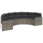 vidaXL Set Divani da Giardino Semicircolare 2 pz in Polyrattan Grigio vidaXL Set Divani da Giardino Semicircolare 2 pz in Polyrattan Grigio