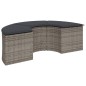 vidaXL Set Divani da Giardino Semicircolare 2 pz in Polyrattan Grigio vidaXL Set Divani da Giardino Semicircolare 2 pz in Polyrattan Grigio