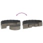 vidaXL Set Divani da Giardino Semicircolare 2 pz in Polyrattan Grigio vidaXL Set Divani da Giardino Semicircolare 2 pz in Polyrattan Grigio