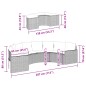 vidaXL Set Divani da Giardino Semicircolare 2 pz in Polyrattan Grigio vidaXL Set Divani da Giardino Semicircolare 2 pz in Polyrattan Grigio
