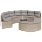 vidaXL Set Divani da Giardino Semicircolare 3 pz in Polyrattan Beige vidaXL Set Divani da Giardino Semicircolare 3 pz in Polyrattan Beige