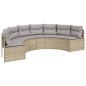 vidaXL Set Divani da Giardino Semicircolare 3 pz in Polyrattan Beige vidaXL Set Divani da Giardino Semicircolare 3 pz in Polyrattan Beige