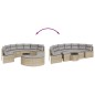 vidaXL Set Divani da Giardino Semicircolare 3 pz in Polyrattan Beige vidaXL Set Divani da Giardino Semicircolare 3 pz in Polyrattan Beige