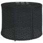 vidaXL Set Divani da Giardino Semicircolare 3 pz in Polyrattan Nero vidaXL Set Divani da Giardino Semicircolare 3 pz in Polyrattan Nero