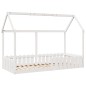 vidaXL Giroletto Casetta Bambini Bianco 90x200 cm Legno Massello Pino vidaXL Giroletto Casetta Bambini Bianco 90x200 cm Legno Massello Pino