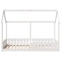 vidaXL Giroletto Casetta Bambini Bianco 90x200 cm Legno Massello Pino vidaXL Giroletto Casetta Bambini Bianco 90x200 cm Legno Massello Pino