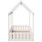 vidaXL Giroletto Casetta Bambini Bianco 90x200 cm Legno Massello Pino vidaXL Giroletto Casetta Bambini Bianco 90x200 cm Legno Massello Pino