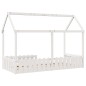 vidaXL Giroletto Casetta Bambini Bianco 90x200 cm Legno Massello Pino vidaXL Giroletto Casetta Bambini Bianco 90x200 cm Legno Massello Pino