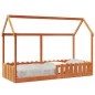 vidaXL Giroletto Casetta Bambini Marrone Cera 80x200 cm Massello Pino vidaXL Giroletto Casetta Bambini Marrone Cera 80x200 cm Massello Pino