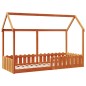 vidaXL Giroletto Casetta Bambini Marrone Cera 80x200 cm Massello Pino vidaXL Giroletto Casetta Bambini Marrone Cera 80x200 cm Massello Pino