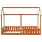 vidaXL Giroletto Casetta Bambini Marrone Cera 80x200 cm Massello Pino vidaXL Giroletto Casetta Bambini Marrone Cera 80x200 cm Massello Pino
