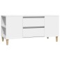 Mobile Porta TV Bianco 102x44,5x50 cm in Legno Multistrato Mobile Porta TV Bianco 102x44,5x50 cm in Legno Multistrato