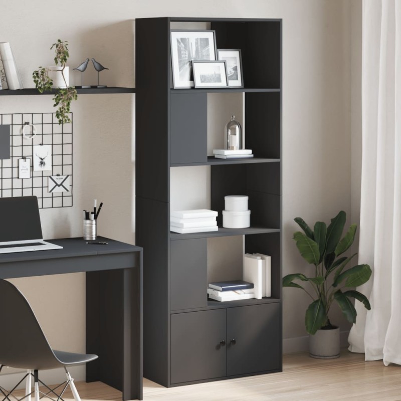 vidaXL Libreria Nera 70x36x189 cm in Legno Multistrato vidaXL Libreria Nera 70x36x189 cm in Legno Multistrato