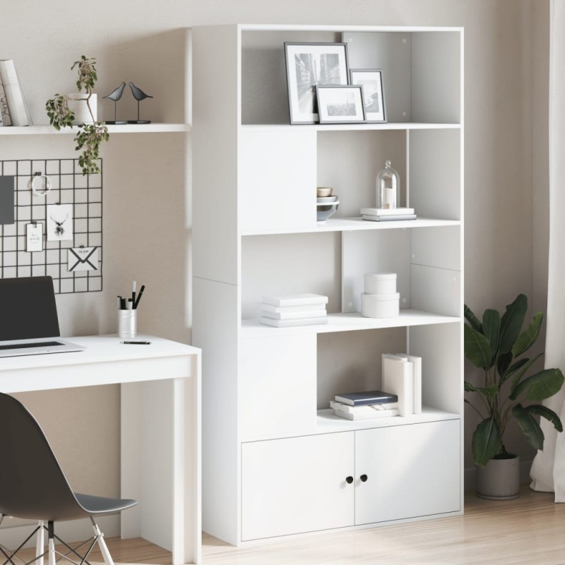 vidaXL Libreria Bianca 100x36x189 cm in Legno Multistrato vidaXL Libreria Bianca 100x36x189 cm in Legno Multistrato