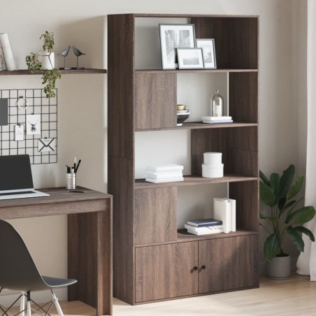 vidaXL Libreria Rovere Marrone 100x36x189 cm in Legno Multistrato
