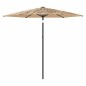 vidaXL Ombrellone Giardino LED e Palo in Acciaio Marrone 223x223x213cm vidaXL Ombrellone Giardino LED e Palo in Acciaio Marrone 223x223x213cm