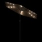 vidaXL Ombrellone Giardino LED e Palo in Acciaio Marrone 223x223x213cm vidaXL Ombrellone Giardino LED e Palo in Acciaio Marrone 223x223x213cm