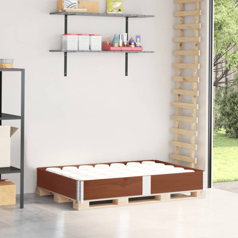 vidaXL Paretale per Pallet Marrone 150x100cm in Legno Massello di Pino vidaXL Paretale per Pallet Marrone 150x100cm in Legno Massello di Pino