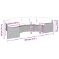 vidaXL Divano da Giardino con Cuscini Semicircolare Grigio Polyrattan