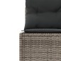 vidaXL Divano da Giardino con Cuscini Semicircolare Grigio Polyrattan vidaXL Divano da Giardino con Cuscini Semicircolare Grigio Polyrattan