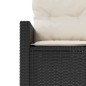 vidaXL Divano Giardino Tavolo e Cuscini Semicircolare Nero Polyrattan vidaXL Divano Giardino Tavolo e Cuscini Semicircolare Nero Polyrattan