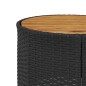 vidaXL Divano Giardino Tavolo e Cuscini Semicircolare Nero Polyrattan vidaXL Divano Giardino Tavolo e Cuscini Semicircolare Nero Polyrattan