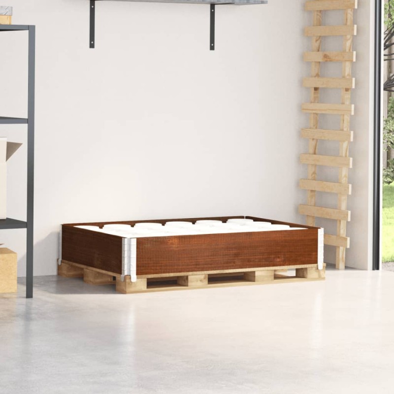 vidaXL Paretale per Pallet Marrone 120x80cm in Legno Massello di Pino vidaXL Paretale per Pallet Marrone 120x80cm in Legno Massello di Pino