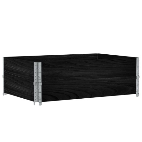 vidaXL Paretali per Pallet 2 pz Neri 120x80cm Legno Massello di Pino