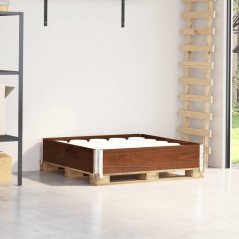 vidaXL Paretale per Pallet Marrone 100x100cm in Legno Massello di Pino