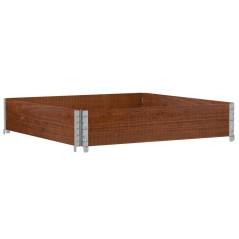 vidaXL Paretale per Pallet Marrone 100x100cm in Legno Massello di Pino