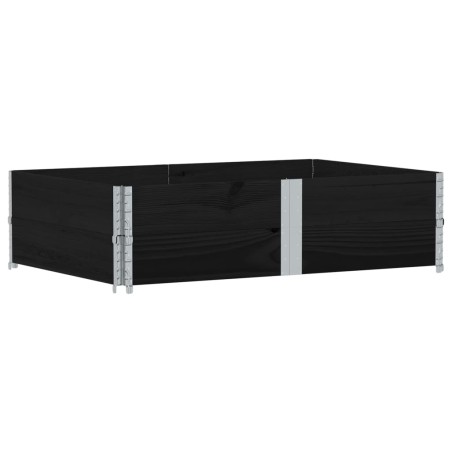 vidaXL Paretali per Pallet 2 pz Neri 150x100cm Legno Massello di Pino