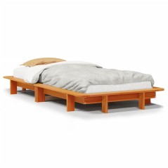 vidaXL Letto senza Materasso Marrone Cera 90x200 cm Legno di Pino