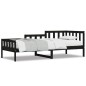 vidaXL Dormeuse Nera 90x190 cm in Legno Massello di Pino vidaXL Dormeuse Nera 90x190 cm in Legno Massello di Pino