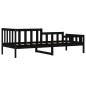 vidaXL Dormeuse Nera 90x190 cm in Legno Massello di Pino vidaXL Dormeuse Nera 90x190 cm in Legno Massello di Pino