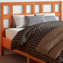 vidaXL Testiera Marrone Cera 135 cm in Legno Massello di Pino