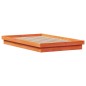 vidaXL Giroletto LED Marrone Cera 135x190 cm in Legno Massello di Pino