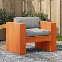 vidaXL Divano da Giardino Marrone Cera 79x60x62 cm Legno Massello Pino