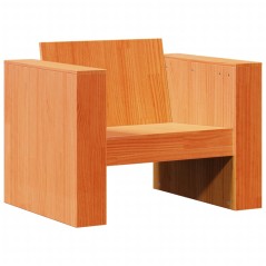 vidaXL Divano da Giardino Marrone Cera 79x60x62 cm Legno Massello Pino
