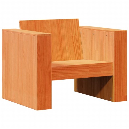 vidaXL Divano da Giardino Marrone Cera 79x60x62 cm Legno Massello Pino