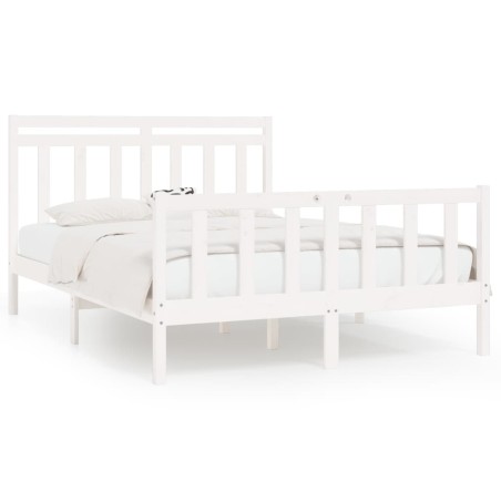 vidaXL Giroletto Bianco Massello Pino 150x200cm King Size
