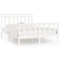 vidaXL Giroletto Bianco Massello Pino 150x200cm King Size vidaXL Giroletto Bianco Massello Pino 150x200cm King Size