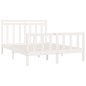 vidaXL Giroletto Bianco Massello Pino 150x200cm King Size vidaXL Giroletto Bianco Massello Pino 150x200cm King Size
