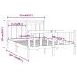vidaXL Giroletto Bianco Massello Pino 150x200cm King Size vidaXL Giroletto Bianco Massello Pino 150x200cm King Size