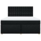 vidaXL Giroletto a Molle con Materasso Nero 180x200 cm in Tessuto
