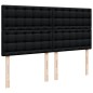 vidaXL Giroletto a Molle con Materasso Nero 180x200 cm in Tessuto