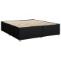 vidaXL Giroletto a Molle con Materasso Nero 180x200 cm in Tessuto