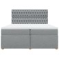 vidaXL Giroletto a Molle con Materasso Grigio Chiaro 200x200cm Tessuto vidaXL Giroletto a Molle con Materasso Grigio Chiaro 200x200cm Tessuto