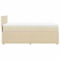 vidaXL Giroletto a Molle con Materasso Crema 90x190 cm in Tessuto