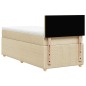 vidaXL Giroletto a Molle con Materasso Crema 90x190 cm in Tessuto