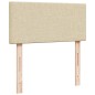 vidaXL Giroletto a Molle con Materasso Crema 90x190 cm in Tessuto